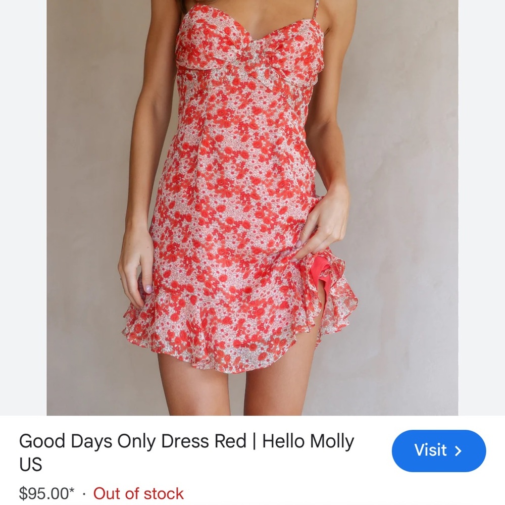 Hello Molly Coral Pink Floral Dress